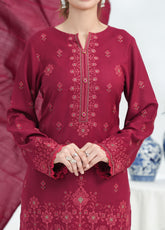 Miraas By VS Textile Embroidered Dhanak 3 Piece Unstitched Suit VS25MDWS D-43